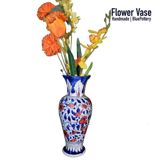 FLower Vase Blue Pottery