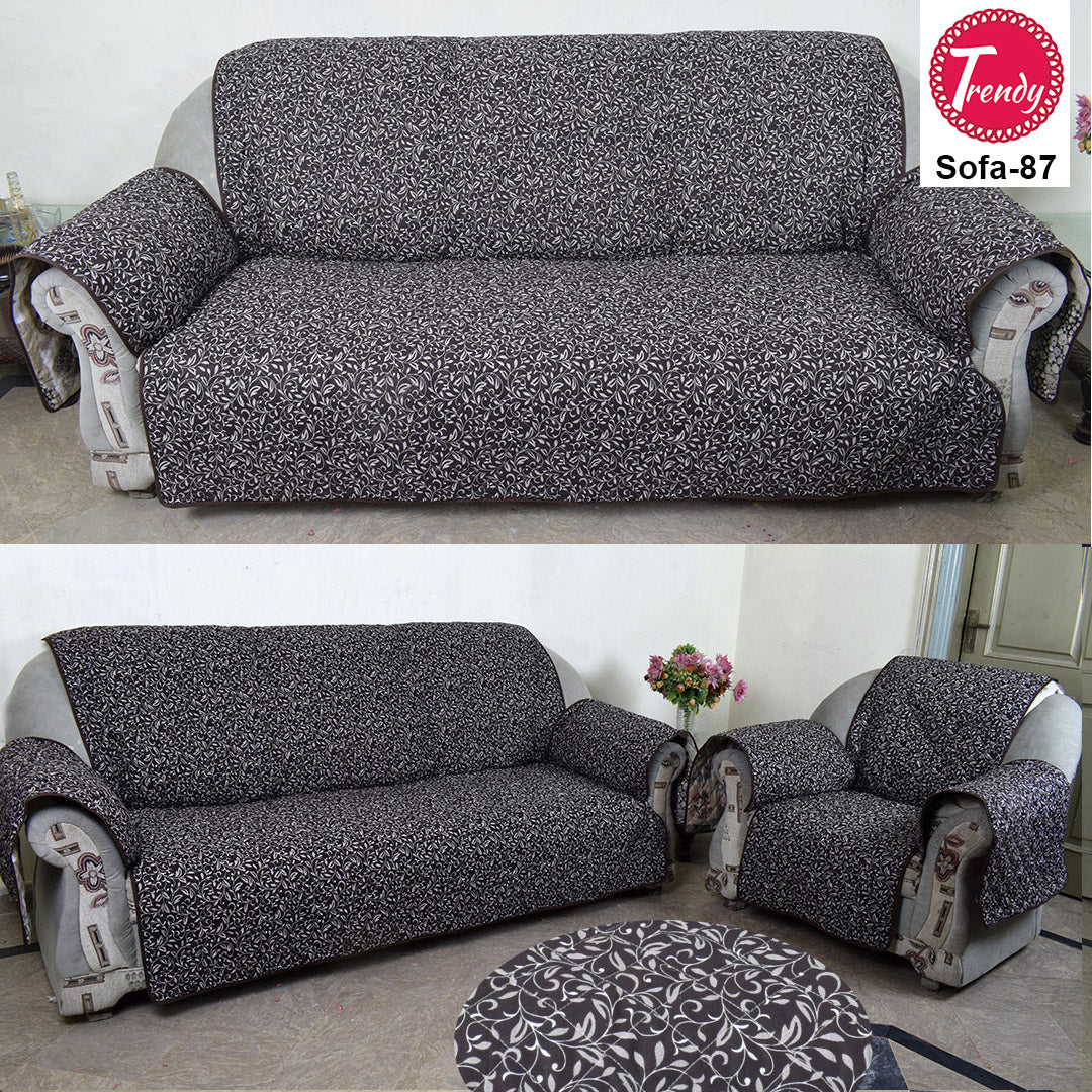Most Selling Sofa Cover Online in Pakistan Brown Printed Sofa Cover