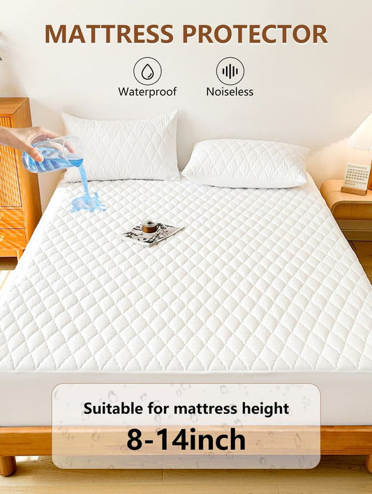 Quilted Mattress Protector WHite