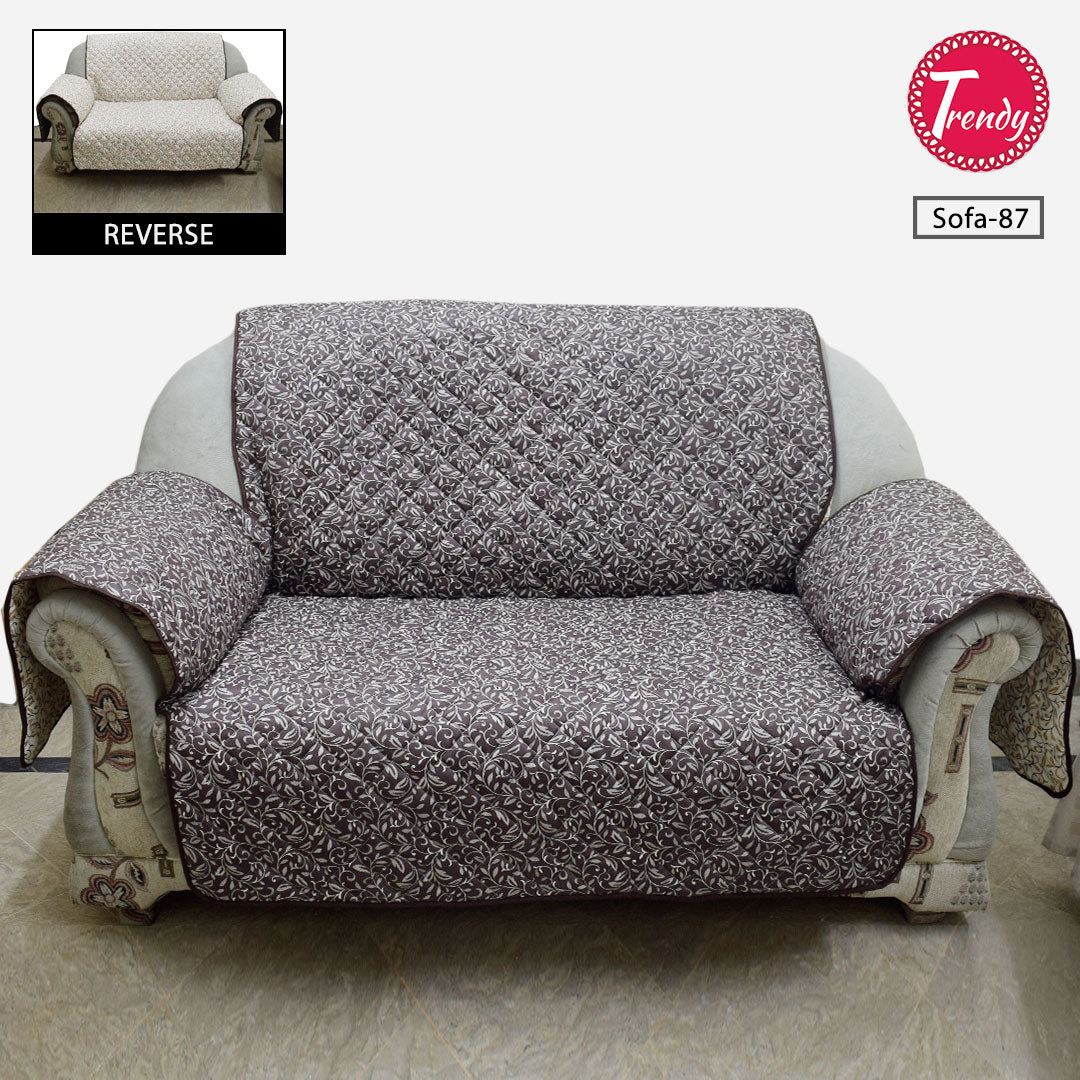 Most Selling Sofa Cover Online in Pakistan Brown Printed Sofa Cover