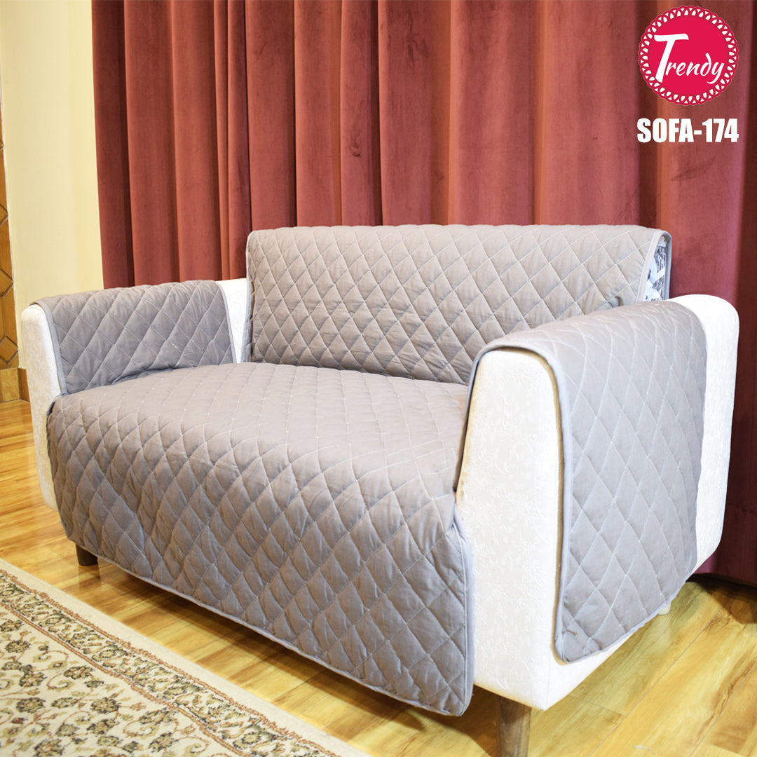 Sofa Cover Online in Pakistan Quilted Reversible Couch Cover in solid colors