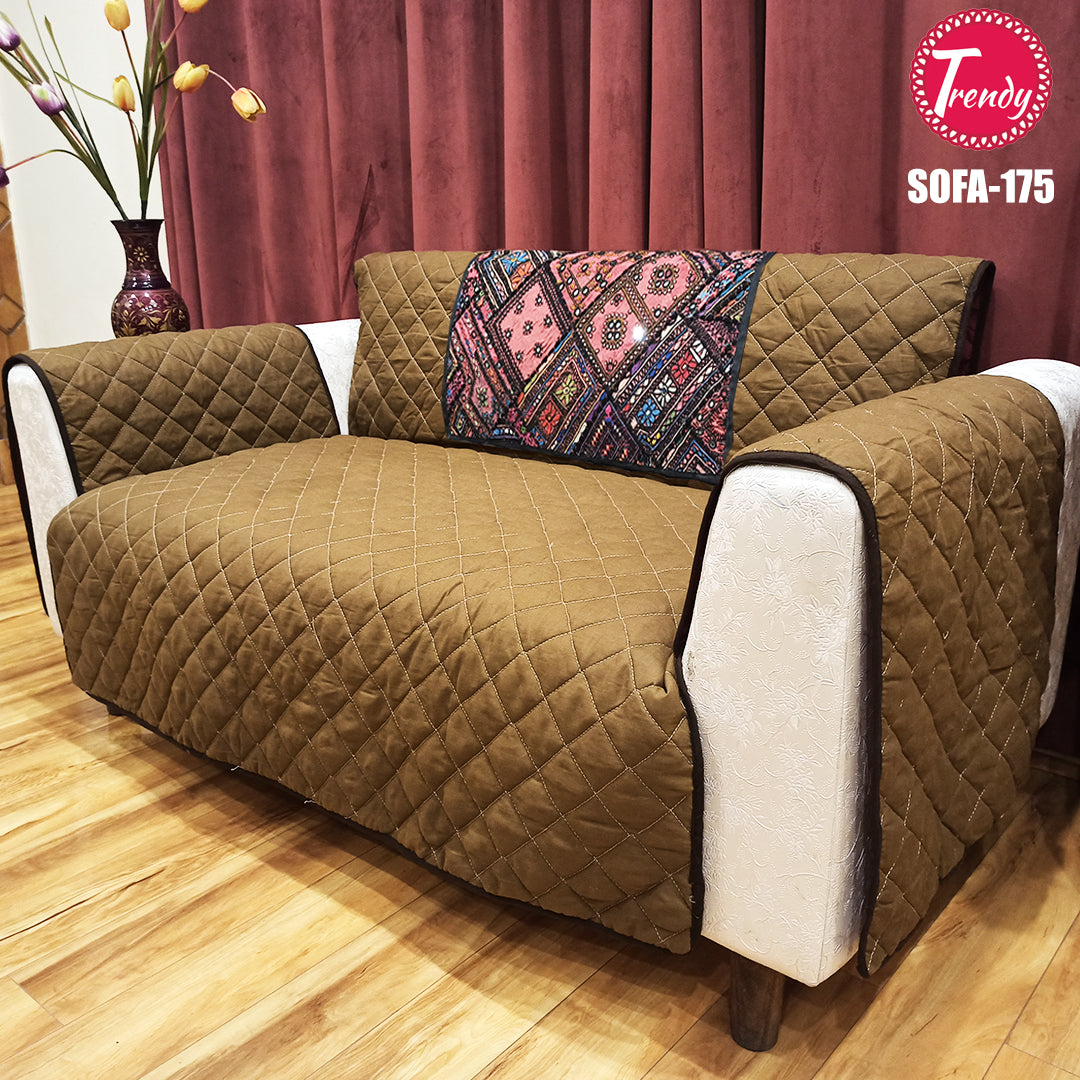 Sofa Cover with Sindhi Patch Work by Trendy