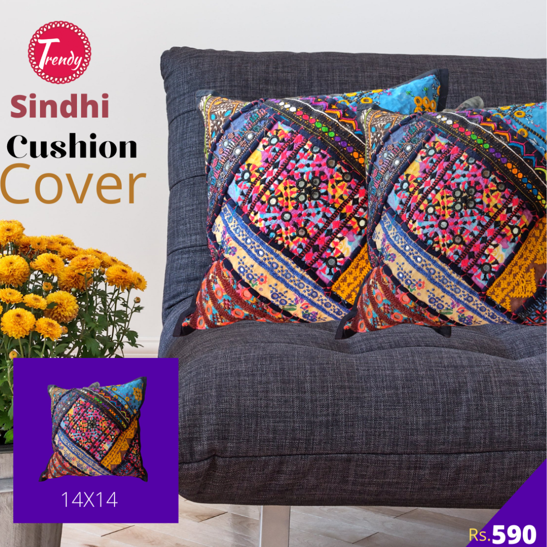 Sindhi Style Handmade Cushion Cover