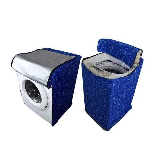 Waterproof Washing Machine Cover Blue Buble