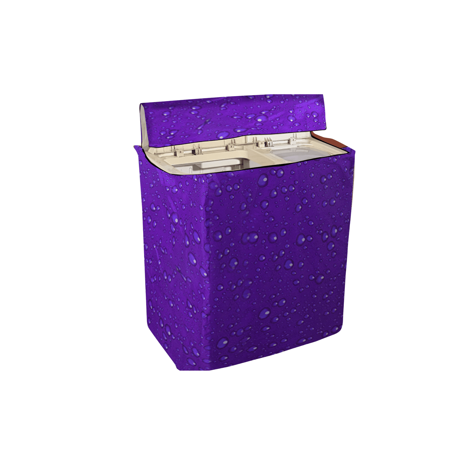 Twin Tub Washing Machine Cover Purple Buble