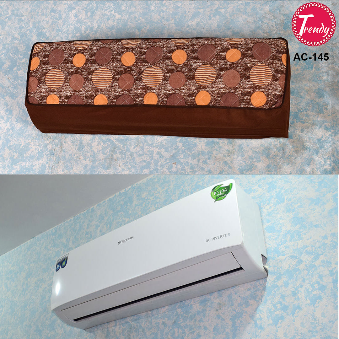 Dustproof Indoor & Outdoor AC Cover Brown Print