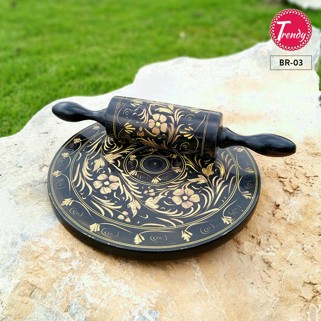 Bread/Roti Roller Lacquer Art Work - Trendy Pakistan