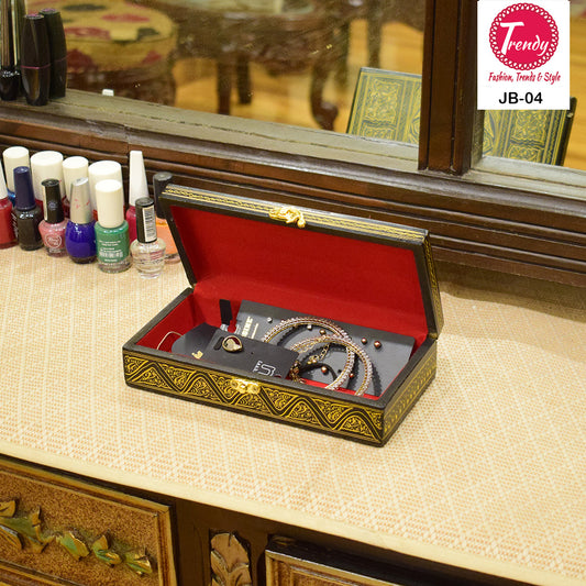 Hand Crafted Jewelry Box Lacquer Art JB-04 - Trendy Pakistan