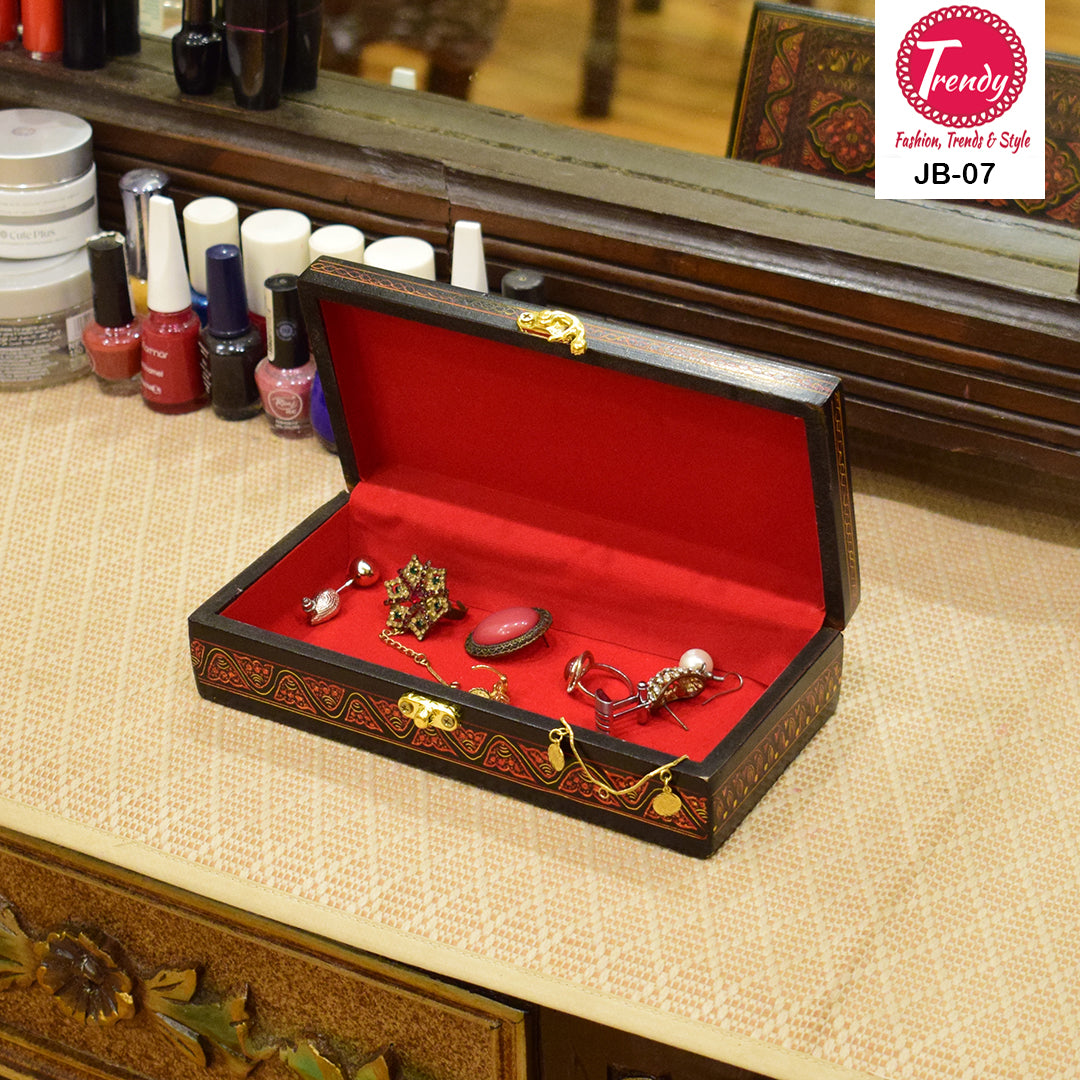 Hand Crafted Jewelry Box Lacquer Art JB-07 - Trendy Pakistan