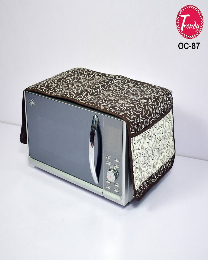 Oven Top Cover in Grey Print - Trendy Pakistan