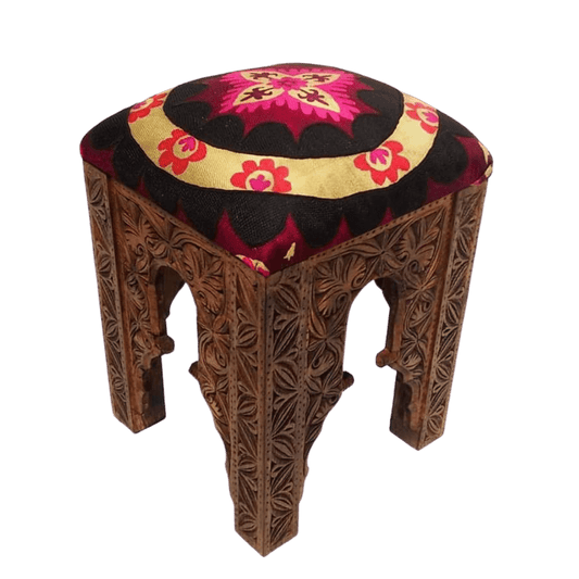 Ottoman With Kilim Fitting For Home And Office