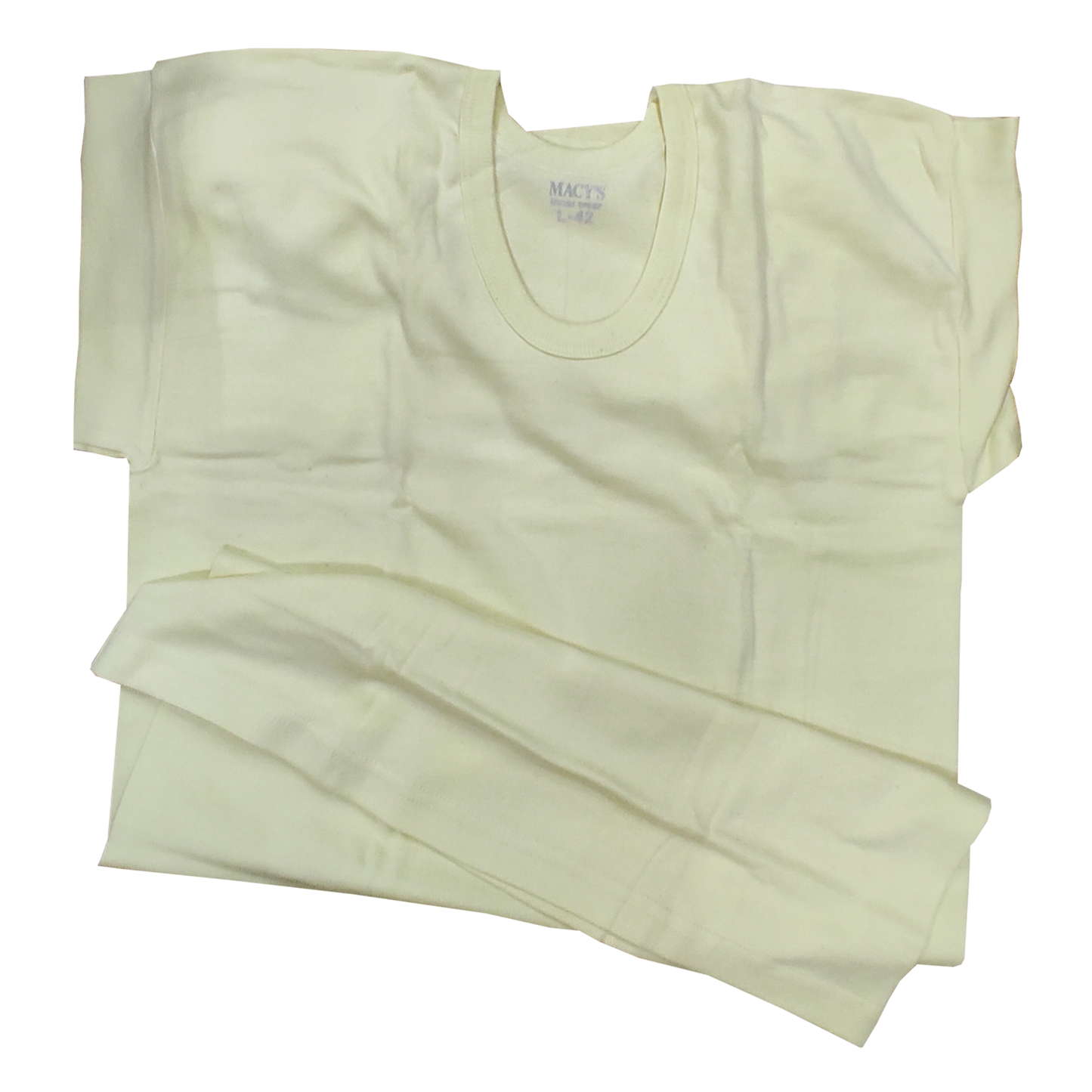Acrylic Wool Cream Color Thermal Suit , Pure Wool Vest Full Sleeve