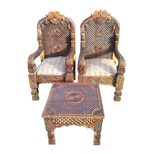 Bedroom Chair Set With Table Original Swati Traditional Style