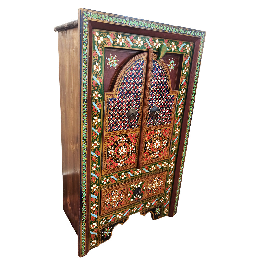 Hand Crafted Wooden Chester Double Door With Drawers Swati Furiture