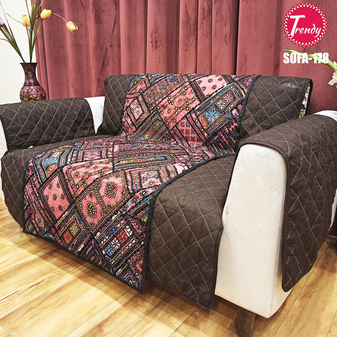Sofa Cover with Sindhi Runner Traditional Edition