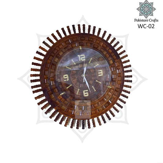 Handmade Wooden Carving Wall Clock