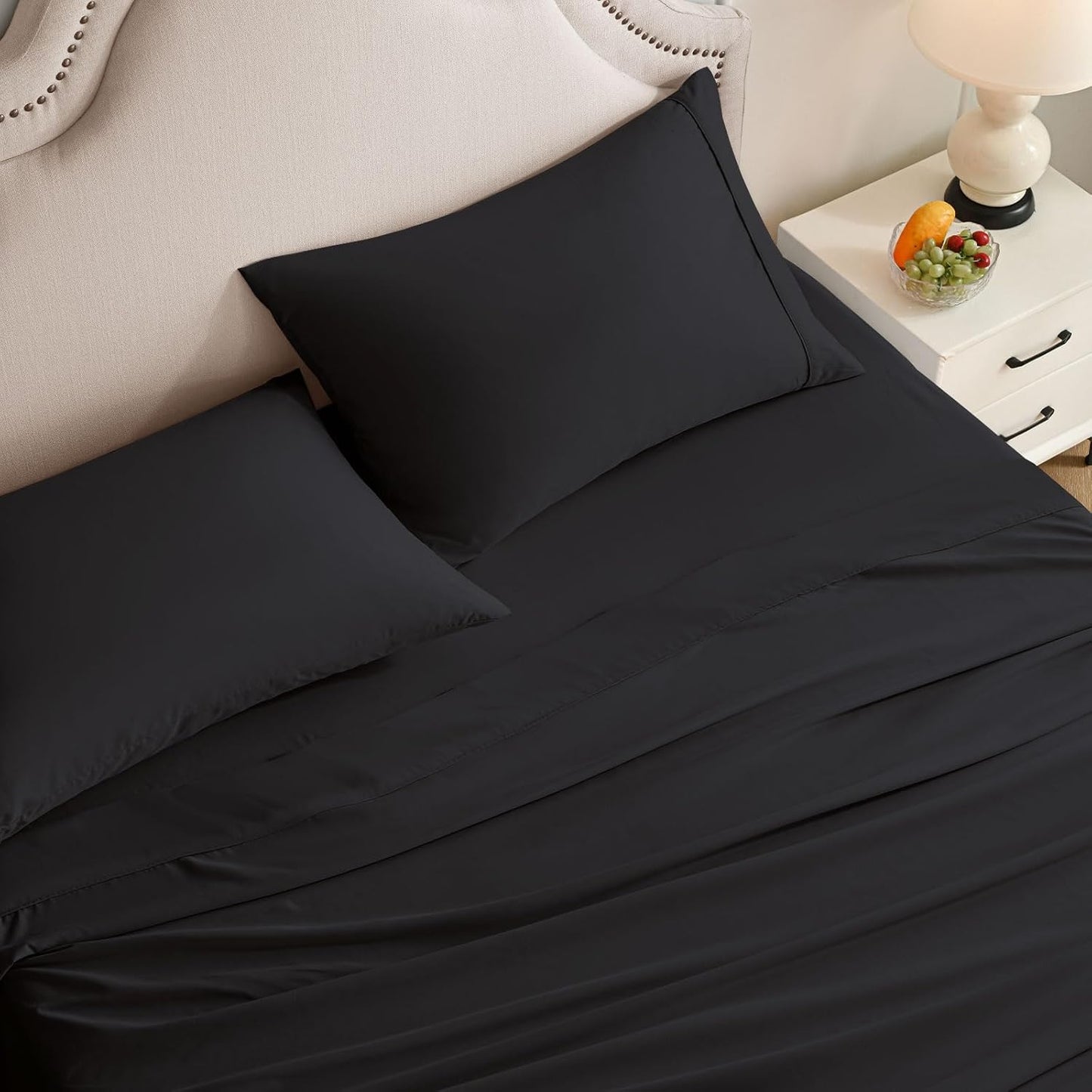 Luxury Extra-Soft Microfiber Fitted Bed Sheet Set – Deep Pocket, Breathable & Wrinkle-Free (Dark Gull Gray, Twin)