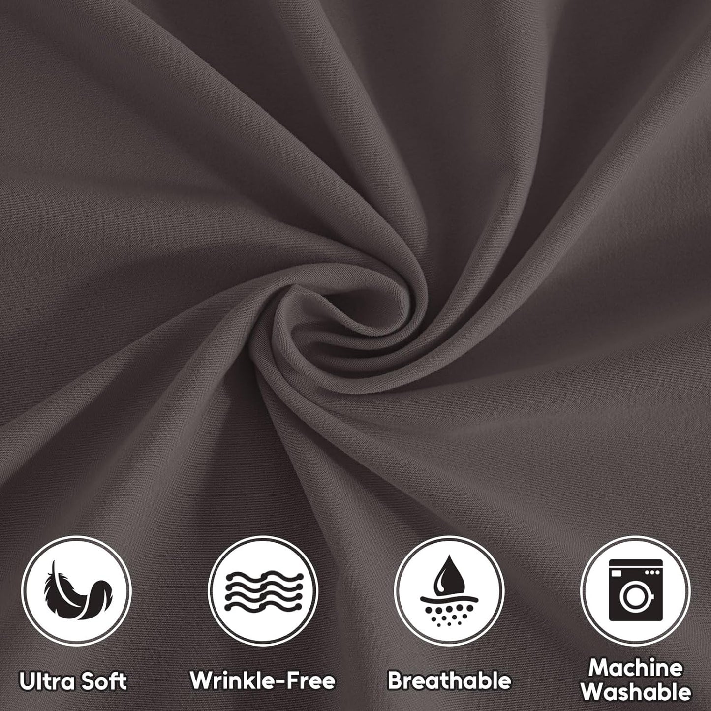 Luxury Extra-Soft Microfiber Fitted Bed Sheet – Deep Pocket, Wrinkle-Free & Breathable (Dark Brown, Twin)