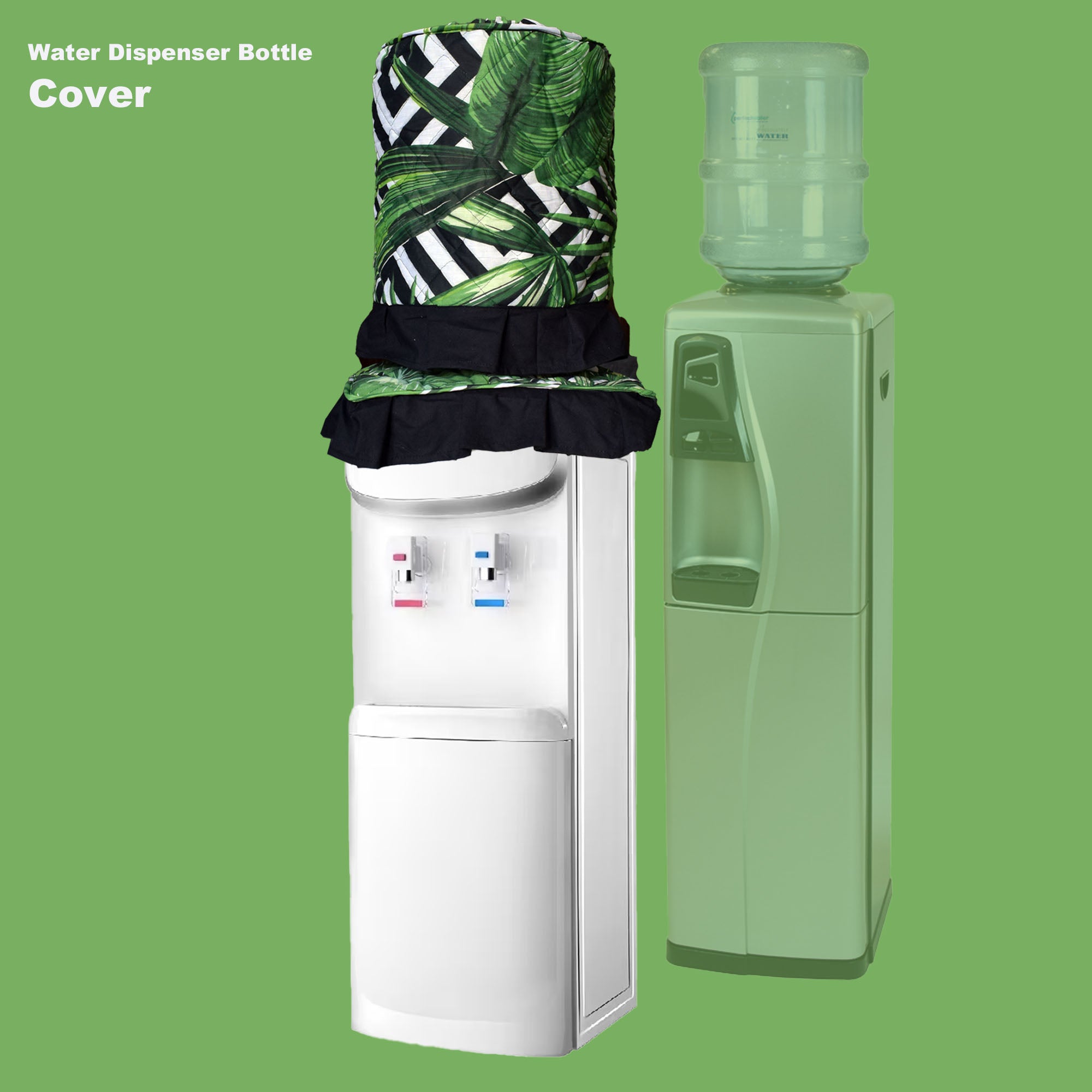 Green Print Water Dispenser Bottle Cover