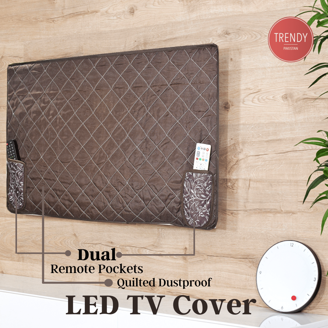 LED TV Cover Dustproof with Remote Control Pockets