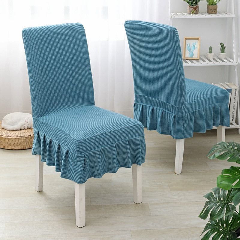 Dining Table And Chair Cover Cover Nordic Style Elastic Simple Chair Cover Chair Cushion Home Hotel Wedding General Stool Cover