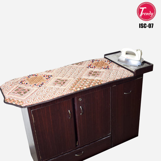 Ironing Stand Cover Brown Ligth Print