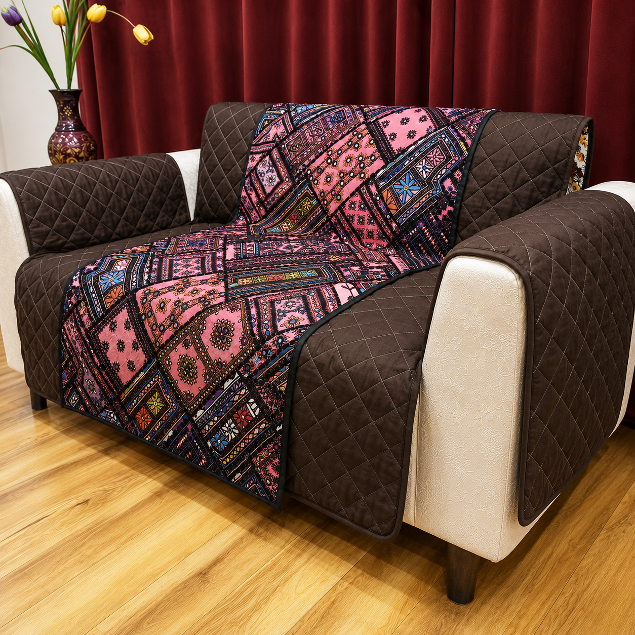 Sindhi Patchwork Sofa Cover