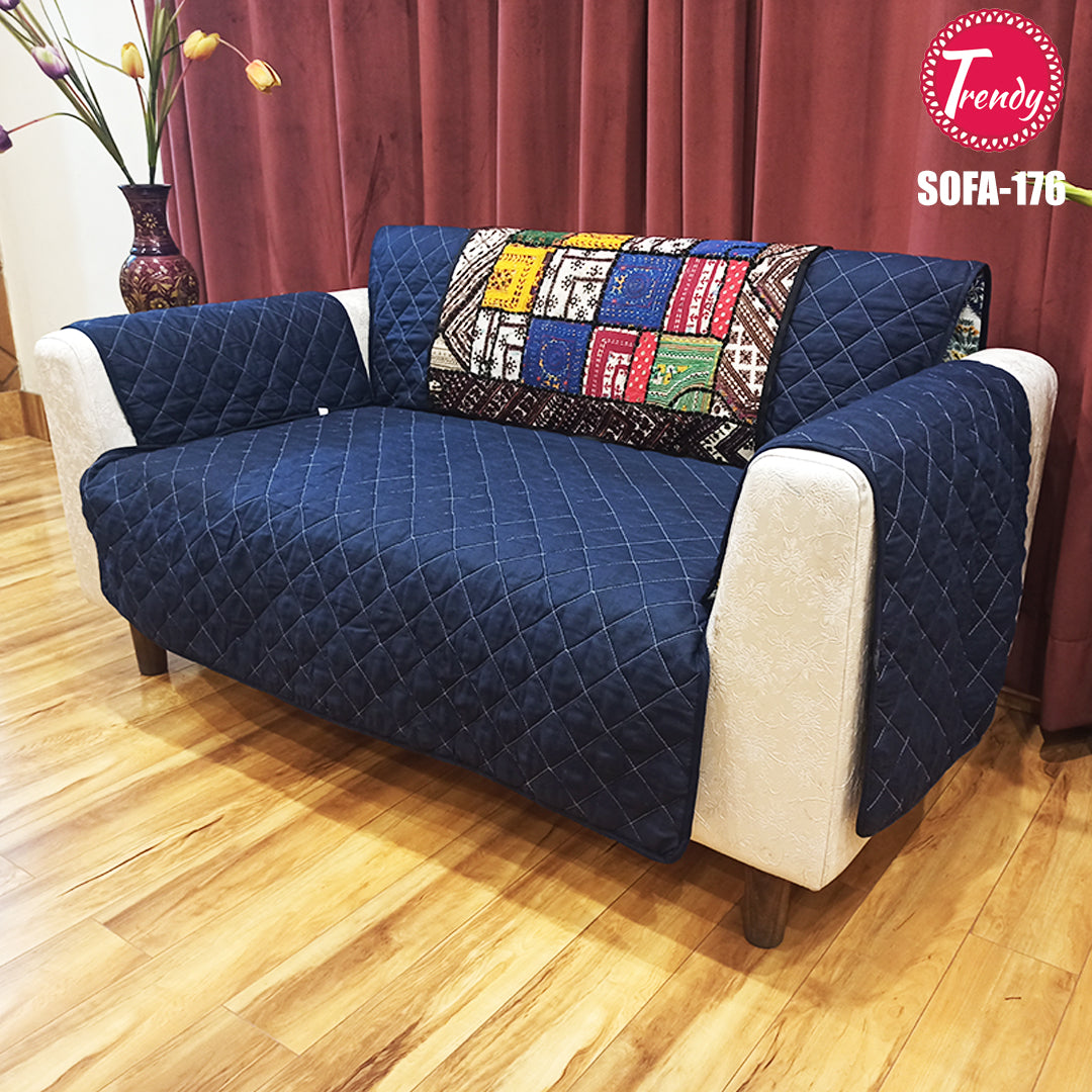 Sofa Cover with Sindhi Patch Work by Trendy 
