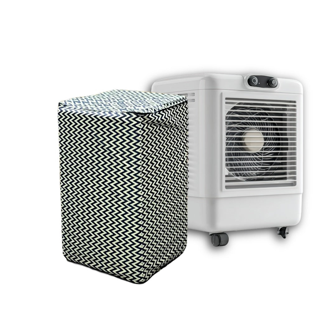 Best Black & White Zigzag Waterproof Air Cooler Cover | Custom Cooler Cover – Trendy Pakistan