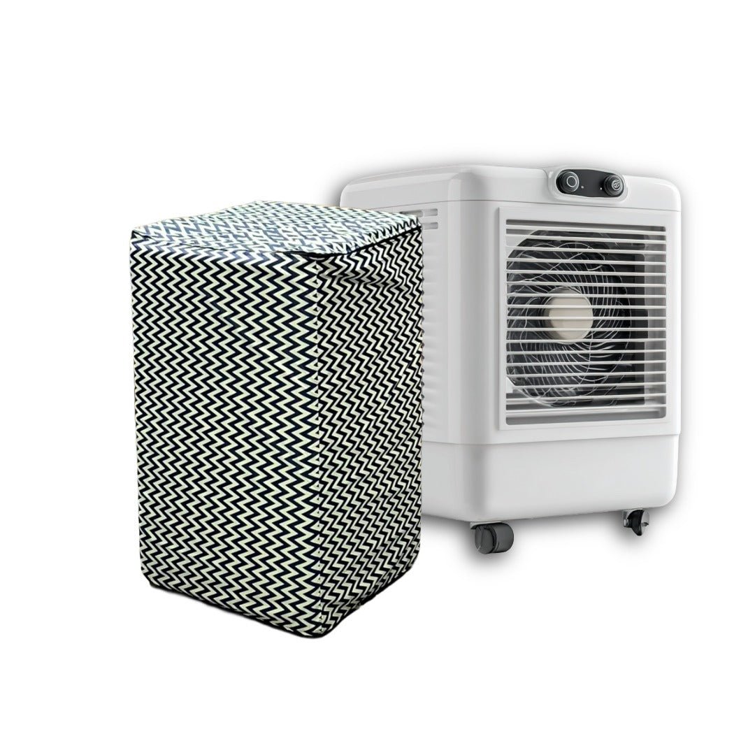 Best Black & White Zigzag Waterproof Air Cooler Cover | Custom Cooler Cover – Trendy Pakistan - Trendy Pakistan