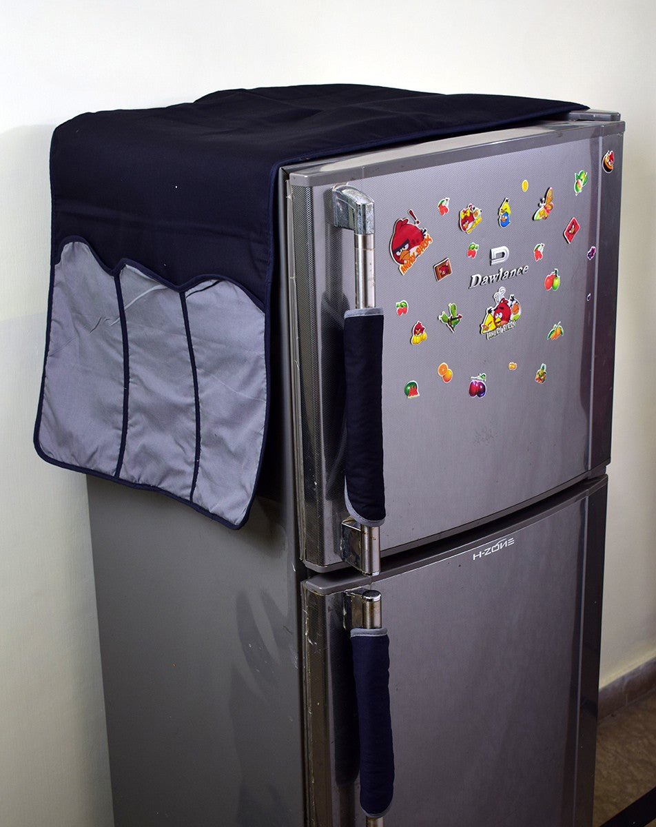 Best Quality Fridge Top Cover with Handle Cover Black - Trendy Pakistan