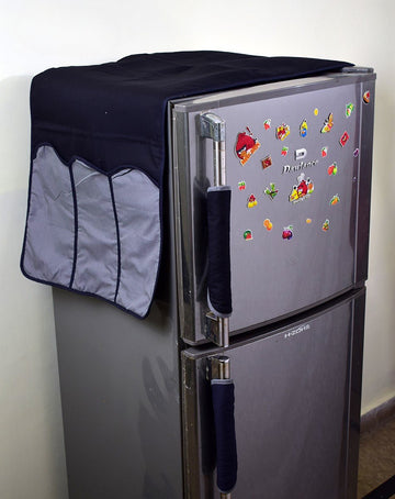 Best Quality Fridge Top Cover with Handle Cover Black - Trendy Pakistan