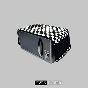 Best Quilted Microwave Oven Top Cover With Side Pockets Black - Trendy Pakistan