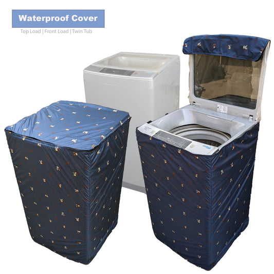 Best Waterproof Washing Machine Cover Blue Print for Top Load & Front Load in Pakistan - Trendy Pakistan