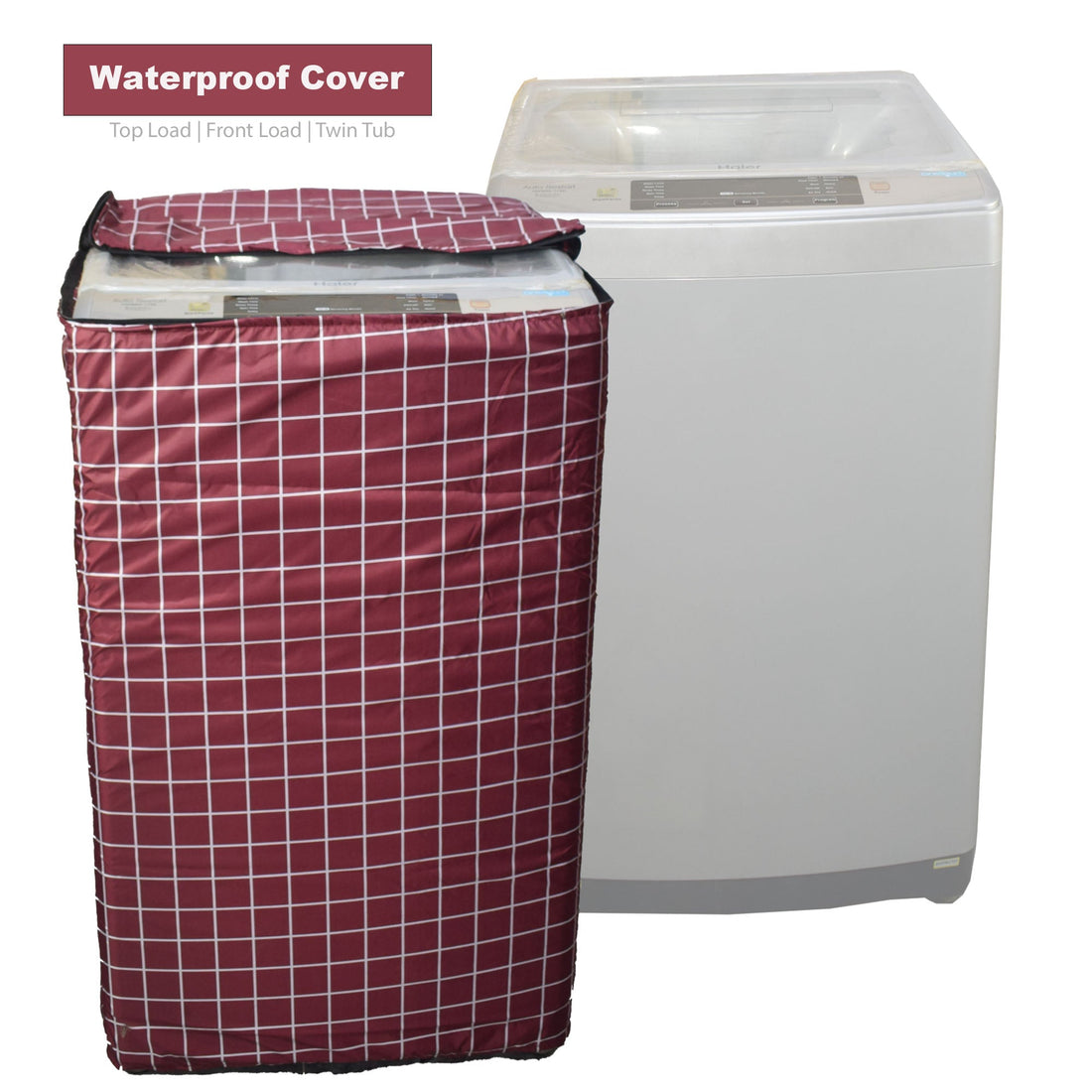 Best Waterproof Washing Machine Cover Maroon Lining for Top Load & Front Load in Pakistan - Trendy Pakistan