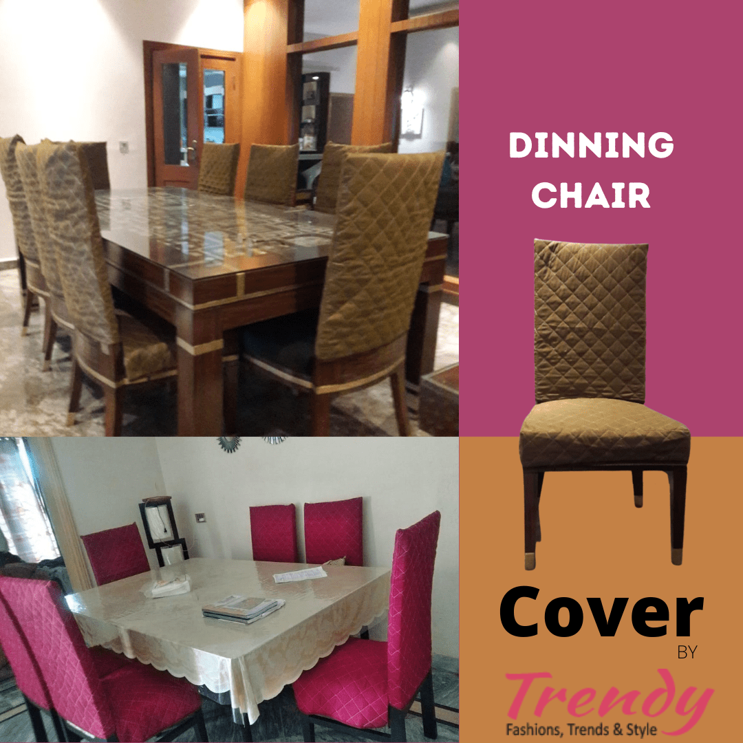 Dinning Room Chair Cover | Dustp & Stain Proof | Keep New Chair forl Long Time - Trendy Pakistan