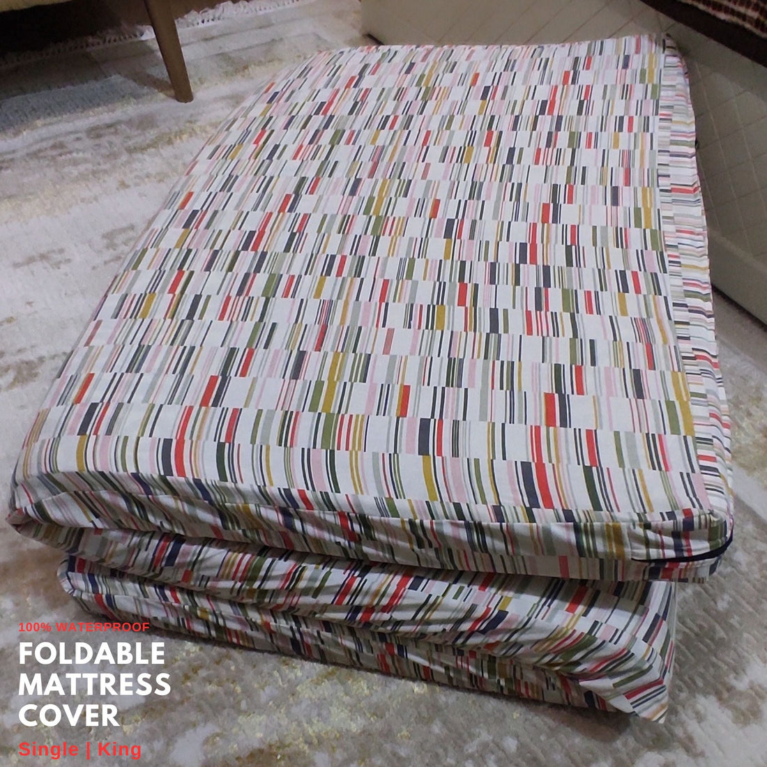 Foldable Waterproof Mattress Cover | Fold A Bed Cover | Best Folding Mattress Cover - Trendy Pakistan