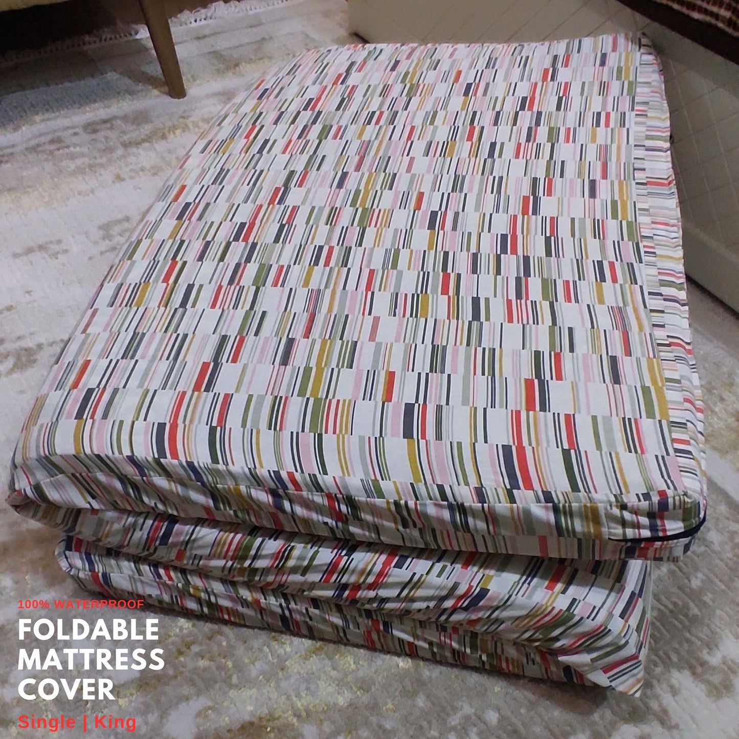 Foldable Waterproof Mattress Cover | Fold A Bed Cover | Best Folding Mattress Cover - Trendy Pakistan
