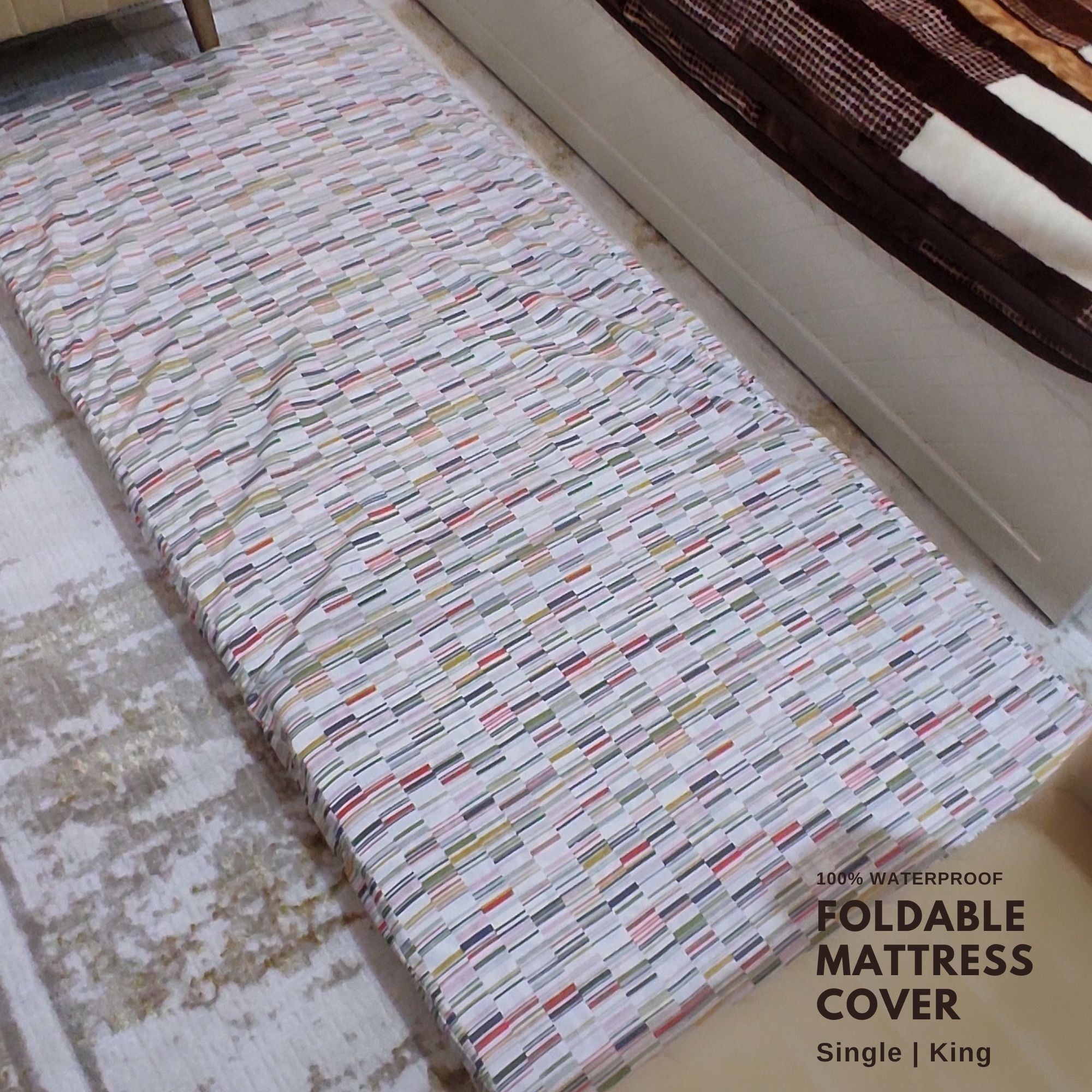 Foldable Waterproof Mattress Cover | Fold A Bed Cover | Best Folding Mattress Cover - Trendy Pakistan