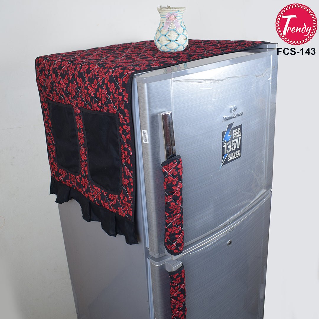 Fridge Top Cover with Side Pocket Home Appliances Cover - Trendy Pakistan