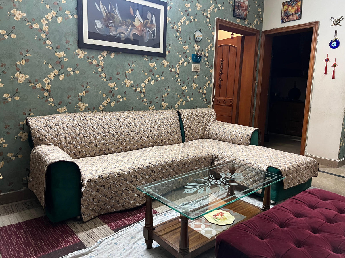 Get Customised L Shape Sofa Cover in Elegant Desigsn | 5 Years Warranty - Trendy Pakistan
