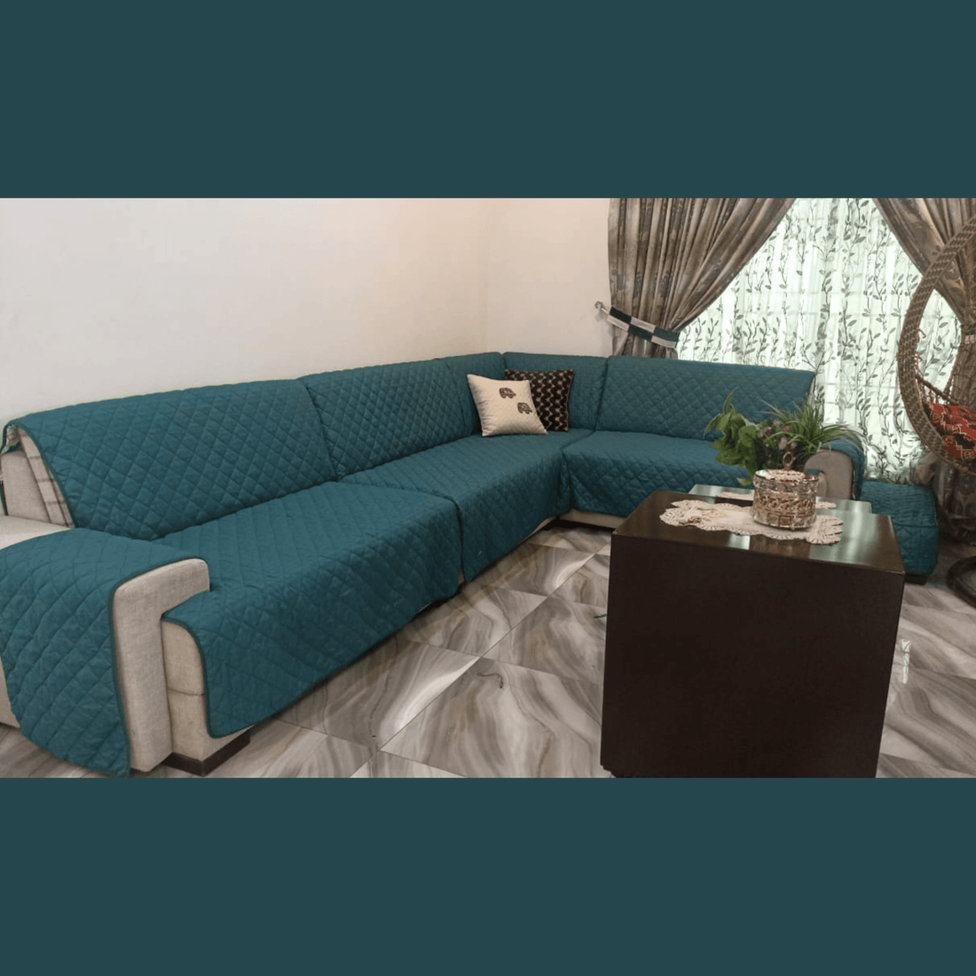 Get Customised L Shape Sofa Cover in Elegant Desigsn | 5 Years Warranty - Trendy Pakistan