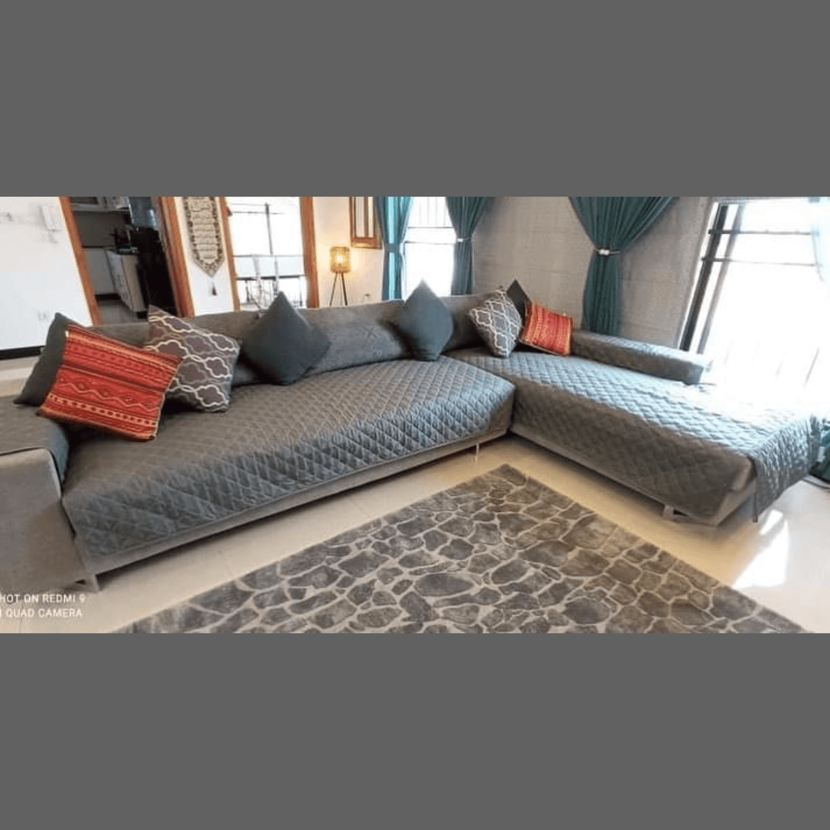 Get Customised L Shape Sofa Cover in Elegant Desigsn | 5 Years Warranty - Trendy Pakistan