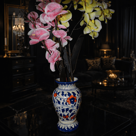 Handmade Blue Pottery Flower Vase Medium - Trendy Pakistan