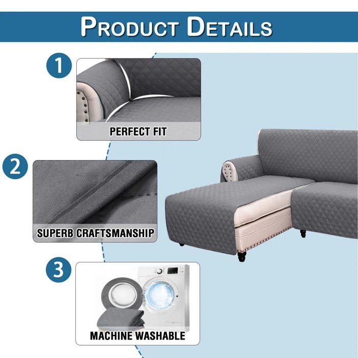 L Shape Corner Sofa Cover Reversible Durable Sofa cover in Pakistan - Trendy Pakistan