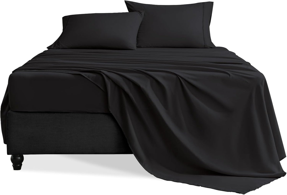 Luxury Extra-Soft Microfiber Fitted Bed Sheet Set – Deep Pocket, Breathable & Wrinkle-Free (Dark Gull Gray, Twin) - Trendy Pakistan