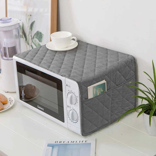 Microwave Oven Top Cover Plain Dark Grey - Trendy Pakistan