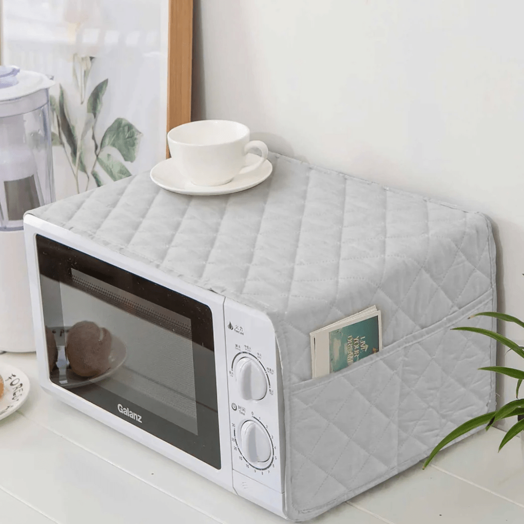 Microwave Oven Top Cover Plain Grey - Trendy Pakistan