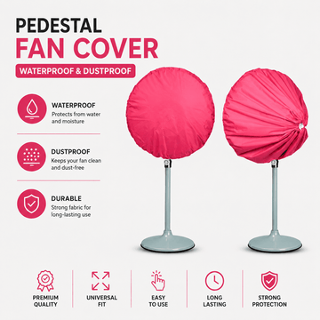 Pedestal Fan Cover Red Waterproof Dustproof - Trendy Pakistan