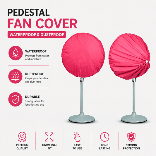 Pedestal Fan Cover Red Waterproof Dustproof - Trendy Pakistan